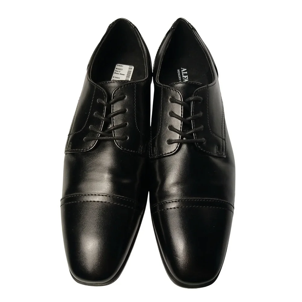 Alfani Quincy Mens Black Cap Toe Derby Dress Shoes Size 9M Memory Foam NEW Alfani Men main image 2